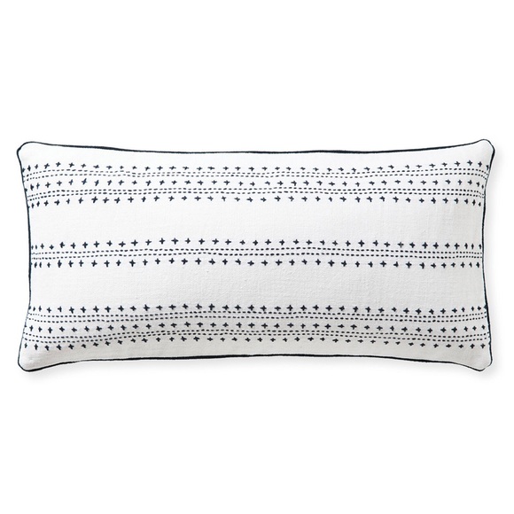 Serena and Lily Catania Pillow Cover 14x30 Navy Blue NWT